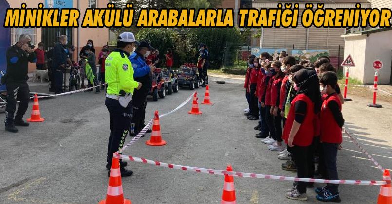 Minikler Akülü Arabalarla Trafiği Öğreniyor