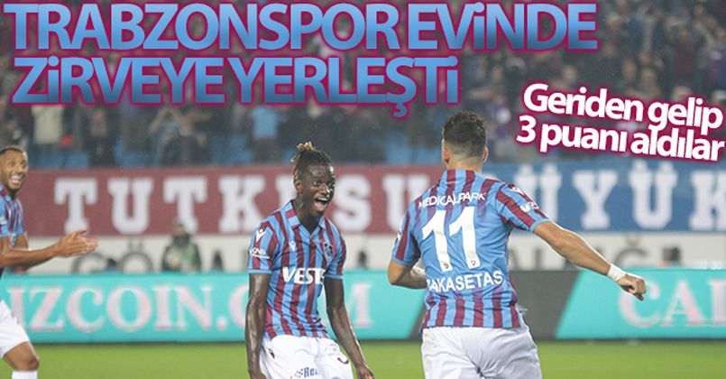 Trabzonspor evinde liderliği aldı