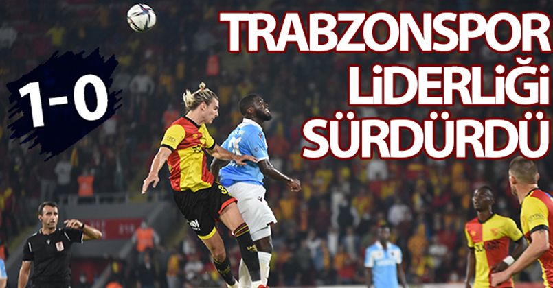 Trabzonspor liderliği sürdürdü