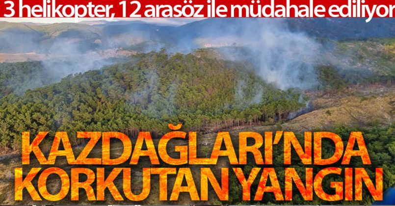 Kazdağları'nda korkutan yangın