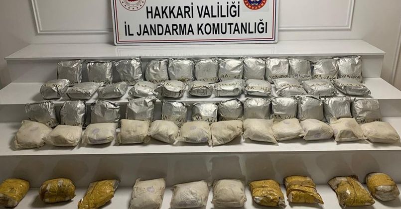 Yüksekova kırsalında 60 kilo eroin ele geçirildi