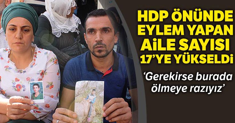 HDP önünde eylem yapan aile sayısı 7. günde 17'ye yükseldi