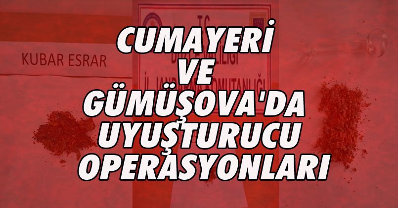 Cumayeri Ve Gümüşova'da Uyuşturucu Operasyonları