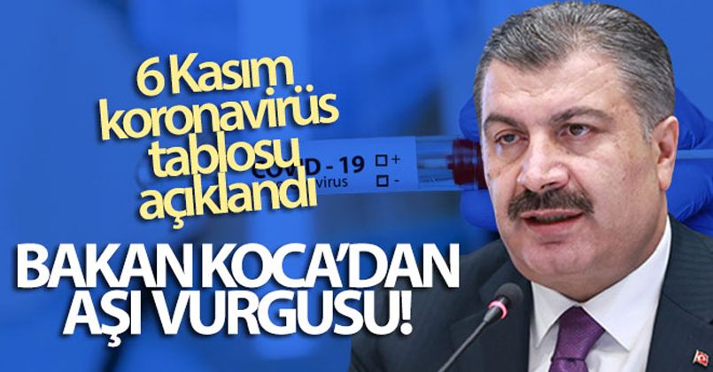 6 Kasım 2021 Korona Virüs Tablosu