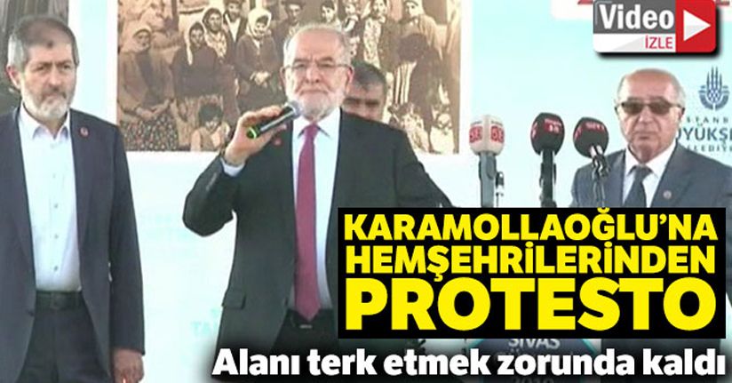 Hemşehrileri Karamollaoğlu'nu protesto etti