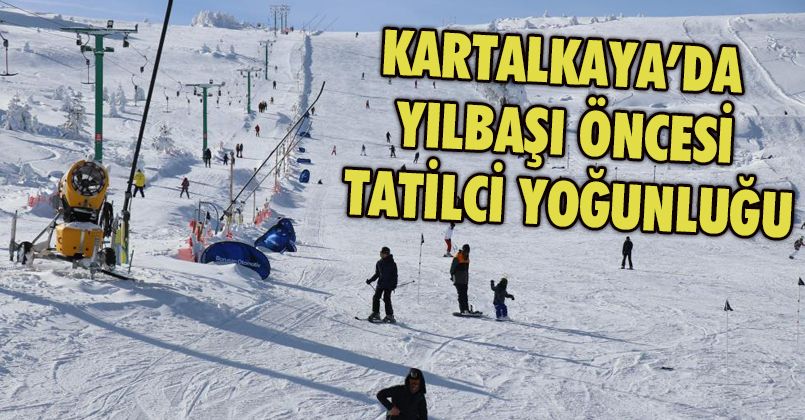 Kartalkaya’da yılbaşı öncesi tatilci yoğunluğu