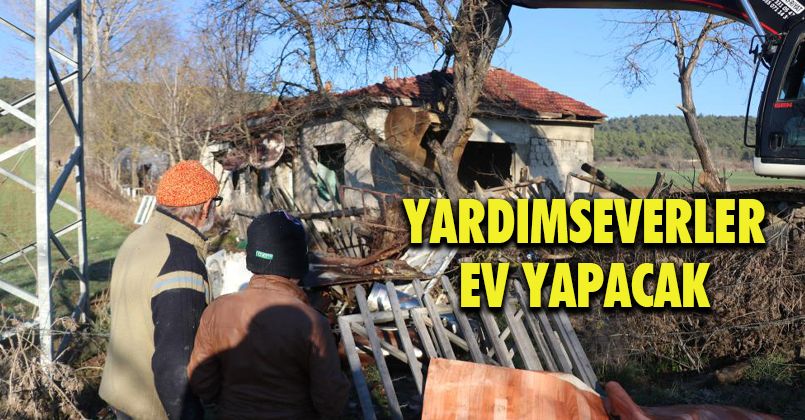 2 çocuğuyla yıkılmak üzere olan evde yaşayan babaya hayırseverlerden yardım eli