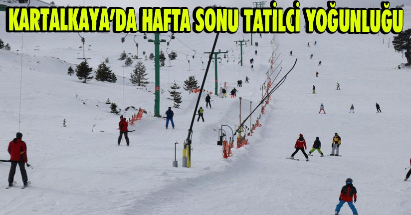 Kartalkaya’da hafta sonu tatilci yoğunluğu
