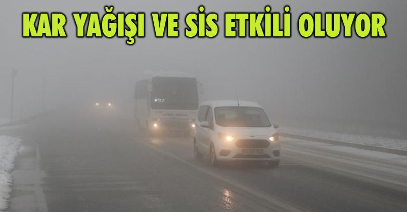 Bolu Dağı’nda kar yağışı ve sis etkili oluyor