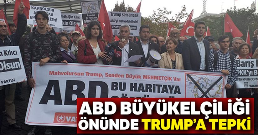 ABD Büyükelçiliği önünde Trump'a tepki eylemi