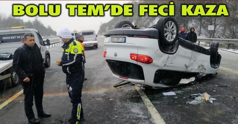 TEM’de 12 otomobilin karıştığı zincirleme kazada 2 kişi yaralandı
