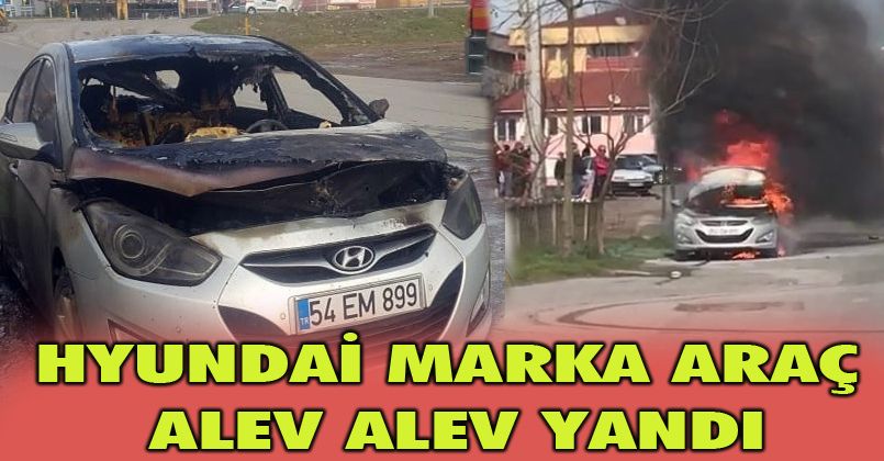 Hyundai Marka Araç Alev Alev Yandı
