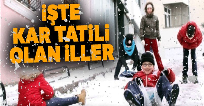 9 Ocak (yarın) okullar tatil mi, hangi illerde okul yok? İşte kar tatili olan iller..