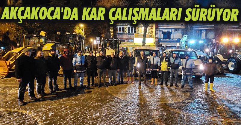 Akçakoca'da Kar Çalışmaları Sürüyor