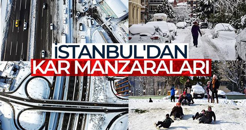 Fotoğraflarla İstanbul'da kar manzaraları