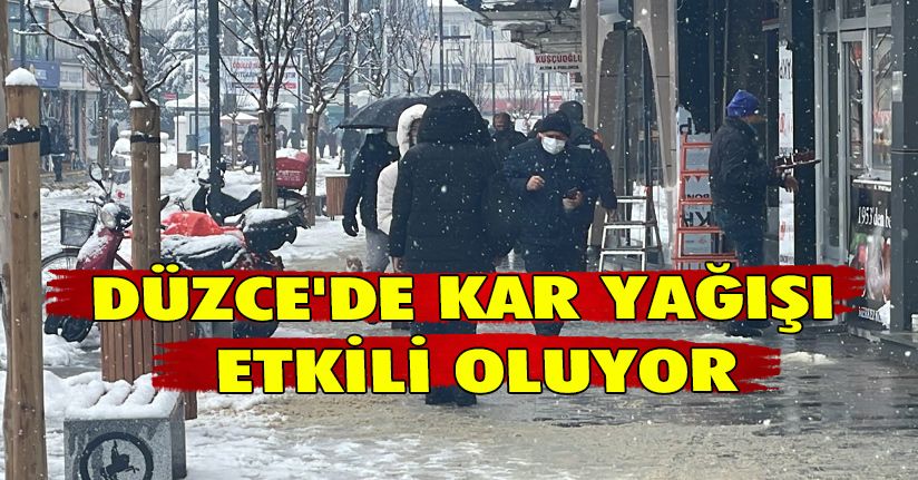 Düzce'de Kar Yağışı Etkili Oluyor