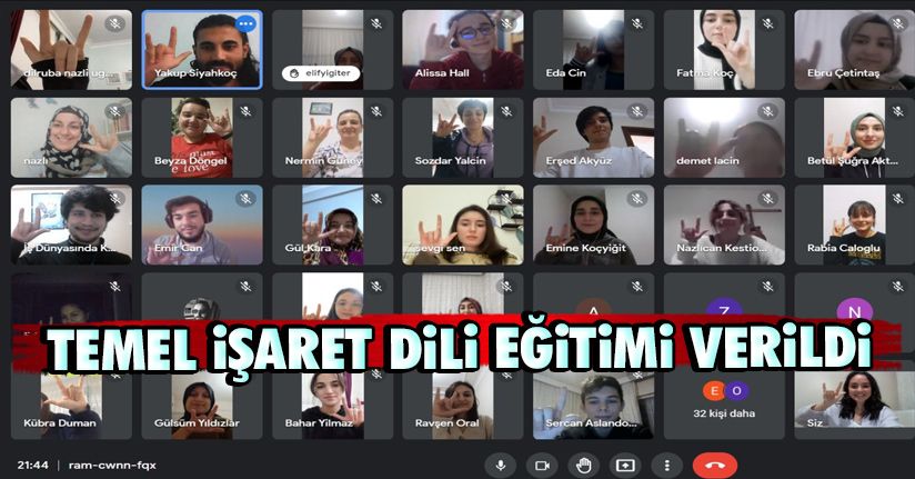 Temel İşaret Dili Eğitimi Verildi