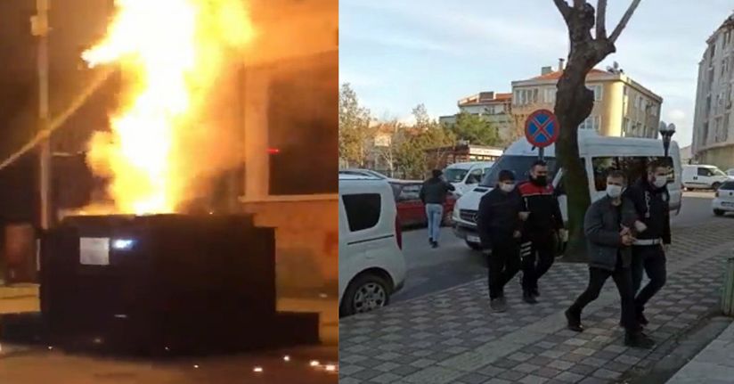 Uzunköprü'de Adalet Anıtı'nı yakan saldırgan tutuklandı