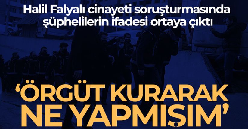 Halil Falyalı cinayeti soruşturmasında şüphelilerin ifadesi ortaya çıktı