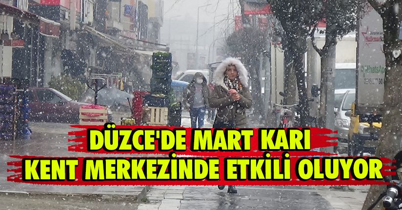 Düzce'de Mart Karı Kent Merkezinde Etkili Oluyor