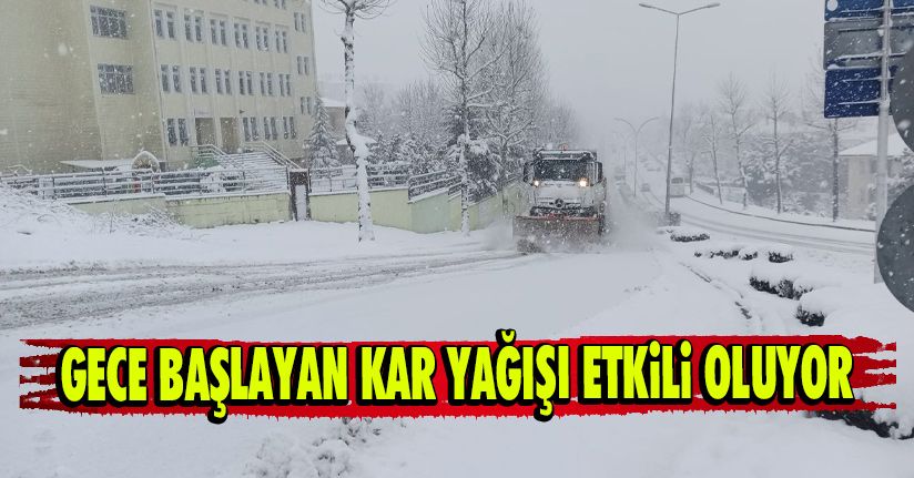 Gece Başlayan Kar Yağışı Etkili Oluyor