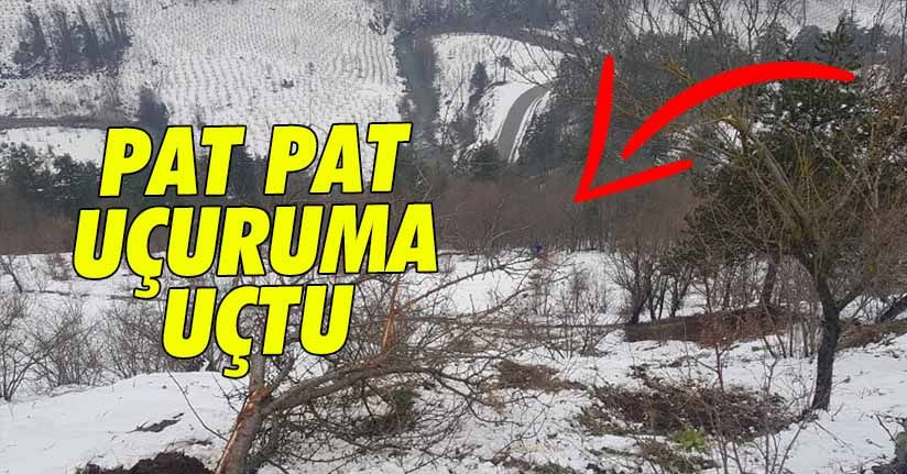 Patpat uçuruma uçtu: 2 yaralı 