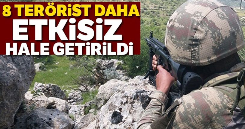 Ağrı'da 8 terörist etkisiz hale getirildi