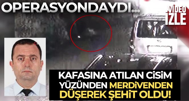Polis memuru kafasına atılan cisim sonucu merdivenlerinden düştü, hayatını kaybetti!
